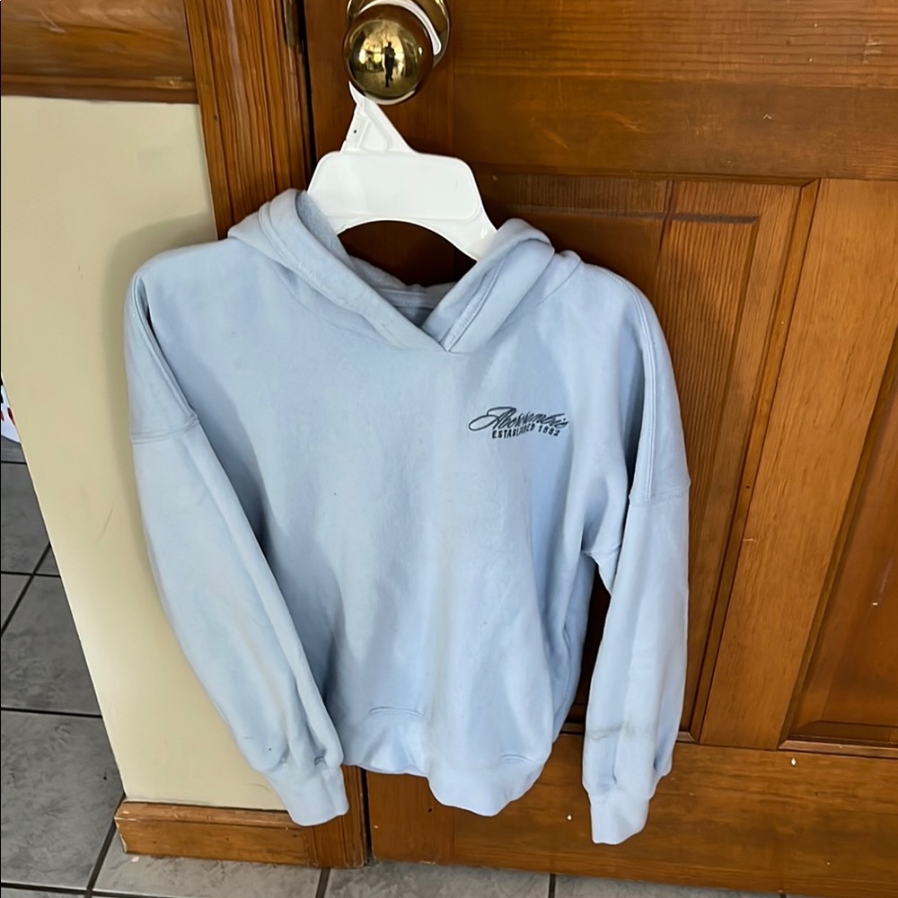 Light Blue Hoodie with Logo